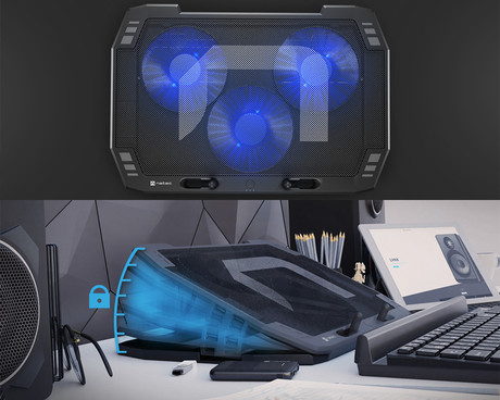 Natec ORIOLE hladilno stojalo za prenosnike, do 17.3