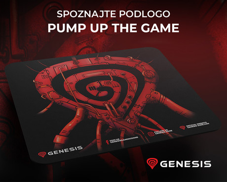 GENESIS Pump Up The Game podloga za miško, Limited Edition, 250x210mm, vodoodporna, gladka površina, protizdrsna