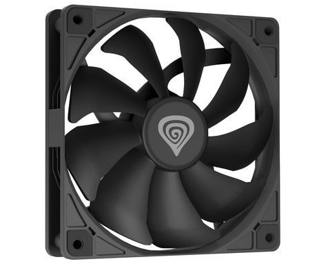 GENESIS OXAL 120 ventilator za računalnik / ohišje, univerzalni, 120mm velikost, do 1300 RPM, ultra tiho delovanje, blazinice proti vibracijam, 3-PIN konektor, črn