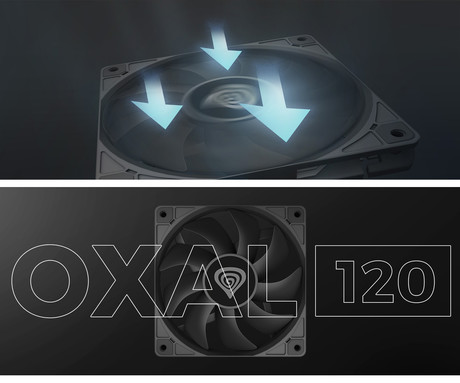 GENESIS OXAL 120 3-PACK ventilatorji za računalnik / ohišje, univerzalni, 120mm velikost, do 1300 RPM, ultra tiho delovanje, blazinice proti vibracijam, 3-PIN konektor, črni