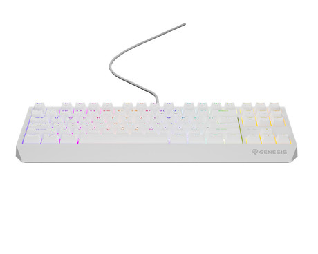 GENESIS THOR 230 TKL gaming mehanska tipkovnica, žična, RGB LED osvetlitev, Hot-Swap tehnologija, Anti-Ghosting, Outemu Red stikala, spomin, programska oprema, Plug & Play, F1-F12, bela