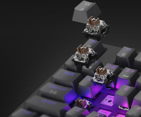 GENESIS THOR 230 TKL gaming mehanska tipkovnica, žična, RGB LED osvetlitev, Hot-Swap tehnologija, Anti-Ghosting, Outemu Brown stikala, spomin, programska oprema, Plug & Play, F1-F12, črna