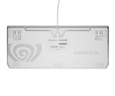 GENESIS THOR 230 TKL gaming mehanska tipkovnica, žična, RGB LED osvetlitev, Hot-Swap tehnologija, Anti-Ghosting, Outemu Brown stikala, spomin, programska oprema, Plug & Play, F1-F12, bela