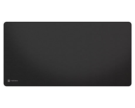 Natec COLORS XXL podloga za miško, 800x400mm, vodoodporna, gladka površina, protizdrsna podlaga, prešiti robovi, črna (Obsidian Black)