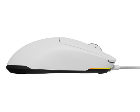 GENESIS KRYPTON 660 žična miška, gaming / pisarniška, 12.000DPI, ultra lahka teža, 6 gumbov, RGB LED osvetlitev, spomin, programska oprema, Plug & Play, 180cm kabel, bela (Howlite White)