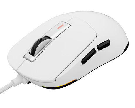 GENESIS KRYPTON 660 žična miška, gaming / pisarniška, 12.000DPI, ultra lahka teža, 6 gumbov, RGB LED osvetlitev, spomin, programska oprema, Plug & Play, 180cm kabel, bela (Howlite White)