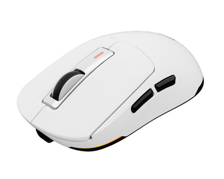 GENESIS ZIRCON 660 brezžična miška, gaming / pisarniška, 12.000DPI, USB 2.4GHz / Bluetooth / USB Type-C, 6 gumbov, polnilna baterija, spomin, programska oprema, Plug & Play, bela (Howlite White)