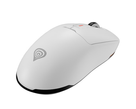 GENESIS ZIRCON 660 brezžična miška, gaming / pisarniška, 12.000DPI, USB 2.4GHz / Bluetooth / USB Type-C, 6 gumbov, polnilna baterija, spomin, programska oprema, Plug & Play, bela (Howlite White)