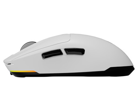 GENESIS ZIRCON 660 brezžična miška, gaming / pisarniška, 12.000DPI, USB 2.4GHz / Bluetooth / USB Type-C, 6 gumbov, polnilna baterija, spomin, programska oprema, Plug & Play, bela (Howlite White)