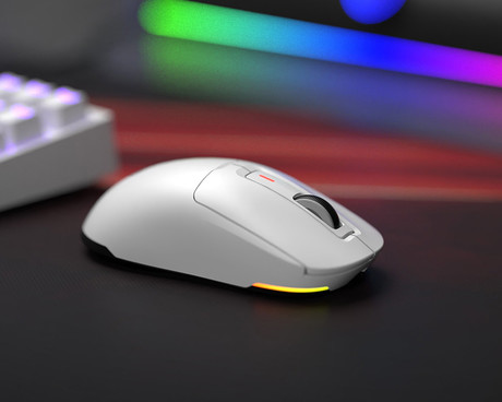 GENESIS ZIRCON 660 brezžična miška, gaming / pisarniška, 12.000DPI, USB 2.4GHz / Bluetooth / USB Type-C, 6 gumbov, polnilna baterija, spomin, programska oprema, Plug & Play, bela (Howlite White)