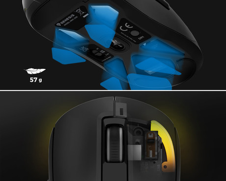 GENESIS ZIRCON 660 PRO brezžična miška, gaming / pisarniška, 26.000DPI, USB 2.4GHz / Bluetooth / USB Type-C, 6 gumbov, polnilna baterija, spomin, programska oprema, Plug & Play, črna (Onyx Black)