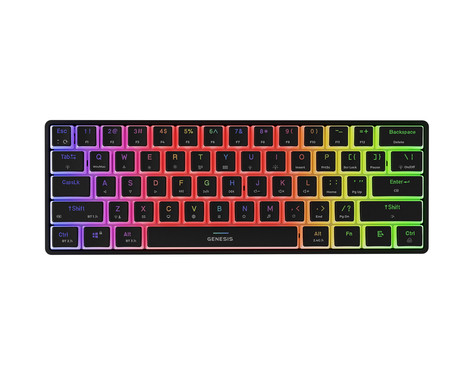 GENESIS THOR 660 G2 gaming mehanska tipkovnica, žična / brezžična, USB 2.4GHz / BT 5.0 / USB-C, baterija, RGB LED, RapidSpeed, Gateron Brown stikala, spomin, programska oprema, Plug & Play, črna