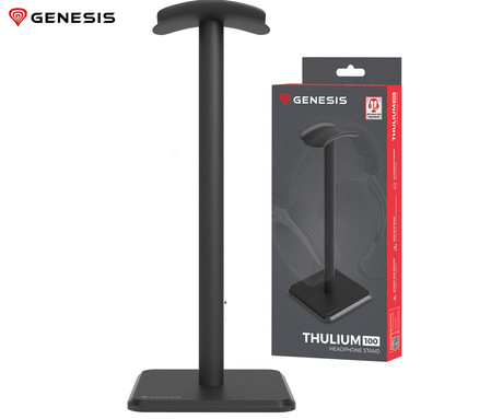 GENESIS THULIUM 100 stojalo za slušalke, protizdrsna podlaga, kovina, 245x100x100mm, črno (Onyx Black)