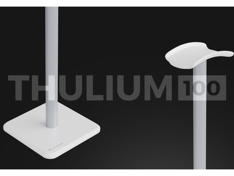 GENESIS THULIUM 100 stojalo za slušalke, protizdrsna podlaga, kovina, 245x100x100mm, belo (Howlite White)