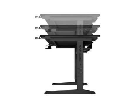 GENESIS HOLM MODULAR 120 pisarniška / gaming miza, modularna, robustna konstrukcija, nastavljiva višina, RGB LED osvetlitev, napeljava kablov, 2x držalo, 120x75cm, črna GENESIS HOLM MODULAR 120 pisarniška / gaming miza, modularna, robustna konstrukcija, nastavljiva višina, RGB LED osvetlitev, napeljava kablov, 2x držalo, 120x75cm, črna