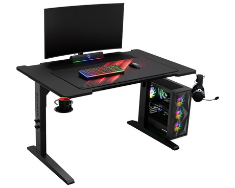 GENESIS HOLM MODULAR 120 pisarniška / gaming miza, modularna, robustna konstrukcija, nastavljiva višina, RGB LED osvetlitev, napeljava kablov, 2x držalo, 120x75cm, črna GENESIS HOLM MODULAR 120 pisarniška / gaming miza, modularna, robustna konstrukcija, nastavljiva višina, RGB LED osvetlitev, napeljava kablov, 2x držalo, 120x75cm, črna