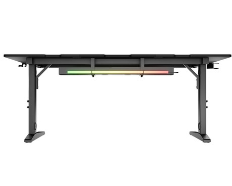 GENESIS HOLM MODULAR 180 pisarniška / gaming miza, modularna, robustna konstrukcija, nastavljiva višina, RGB LED osvetlitev, napeljava kablov, 2x držalo, 180x75cm, črna GENESIS HOLM MODULAR 180 pisarniška / gaming miza, modularna, robustna konstrukcija, nastavljiva višina, RGB LED osvetlitev, napeljava kablov, 2x držalo, 180x75cm, črna