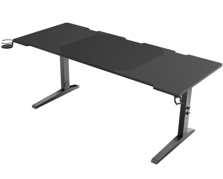 GENESIS HOLM MODULAR 180 pisarniška / gaming miza, modularna, robustna konstrukcija, nastavljiva višina, RGB LED osvetlitev, napeljava kablov, 2x držalo, 180x75cm, črna GENESIS HOLM MODULAR 180 pisarniška / gaming miza, modularna, robustna konstrukcija, nastavljiva višina, RGB LED osvetlitev, napeljava kablov, 2x držalo, 180x75cm, črna