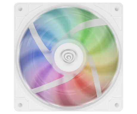 GENESIS OXAL 120 ARGB ventilator za računalnik / ohišje, univerzalni, 120mm velikost, do 1450 RPM, ultra tiho delovanje, blazinice proti vibracijam, ARGB LED osvetlitev, 3-PIN konektor, bel
