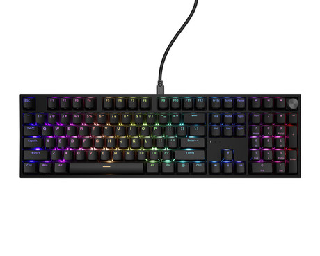 GENESIS THOR 404 gaming mehanska tipkovnica, žična, RGB LED osvetlitev, Hot-Swap tehnologija, Anti-Ghosting, Outemu Peach Silent V3 stikala, spomin, programska oprema, Plug & Play, F1-F12, črna