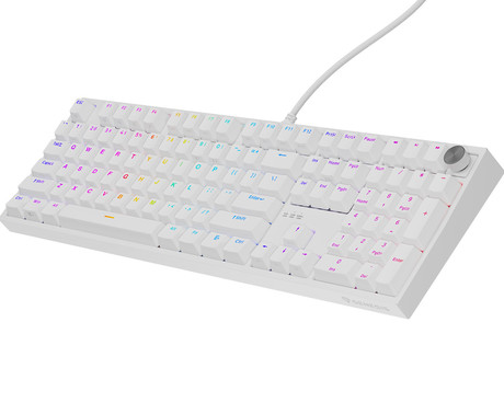 GENESIS THOR 404 gaming mehanska tipkovnica, žična, RGB LED osvetlitev, Hot-Swap tehnologija, Anti-Ghosting, Gateron Yellow Pro stikala, spomin, programska oprema, Plug & Play, F1-F12, bela