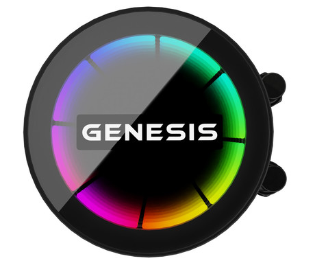 GENESIS HYDRIA 360 vodno hlajenje, All-In-One, 360mm, aktivno, univerzalna kompatibilnost, 3-fazna črpalka, 3x 120mm PWM ventilator, FDB ležaji, LED osvetlitev, +dodatki za namestitev