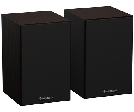 GENESIS ARSEN 302BT računalniški zvočniki, STEREO 2.0, 20W RMS, Bluetooth 5.3, 4" woofer + 1.25" tweeter, BassReflex funkcija, gumbi za upravljanje, RCA/Chinch, MDF les, rjavi (Natural Brown)