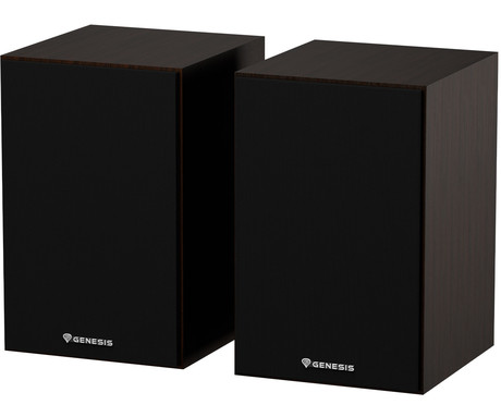 GENESIS ARSEN 302BT računalniški zvočniki, STEREO 2.0, 20W RMS, Bluetooth 5.3, 4" woofer + 1.25" tweeter, BassReflex funkcija, gumbi za upravljanje, RCA/Chinch, MDF les, rjavi (Natural Brown)