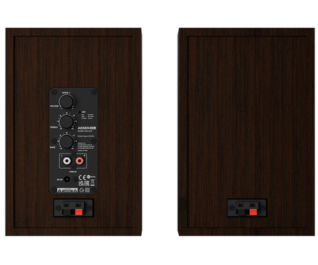 GENESIS ARSEN 302BT računalniški zvočniki, STEREO 2.0, 20W RMS, Bluetooth 5.3, 4" woofer + 1.25" tweeter, BassReflex funkcija, gumbi za upravljanje, RCA/Chinch, MDF les, rjavi (Natural Brown)