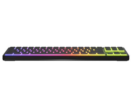 GENESIS THOR 430 TKL gaming mehanska tipkovnica, brezžična / žična, USB 2.4GHz / BT / USB-C, baterija, RGB LED, Hot-Swap, Anti-Ghosting, Outemu Pink, spomin, programska oprema, Plug&Play, F1-F12, črna