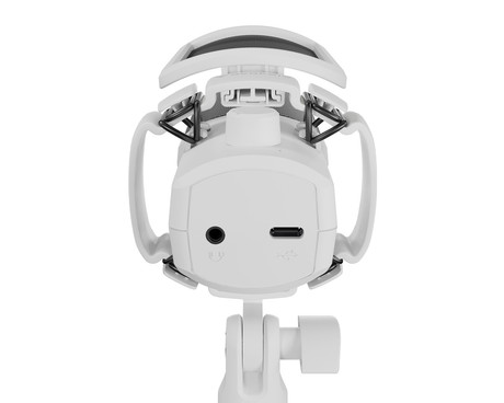 GENESIS RADIUM 250 profesionalni mikrofon, namizni / studijski, 192kHz, POP filter, gumb MUTE / GAIN, jack 3.5mm, USB Type-C, PC, RGB LED osvetlitev, bel