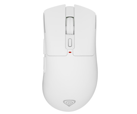 GENESIS ZIRCON 880 brezžična miška, gaming / pisarniška, 12.000DPI, USB 2.4GHz / Bluetooth / USB Type-C, 6 gumbov, Kailh Optical stikala, baterija, spomin, programska oprema, stekleni drsniki, bela
