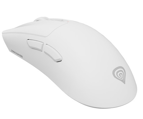 GENESIS ZIRCON 880 brezžična miška, gaming / pisarniška, 12.000DPI, USB 2.4GHz / Bluetooth / USB Type-C, 6 gumbov, Kailh Optical stikala, baterija, spomin, programska oprema, stekleni drsniki, bela