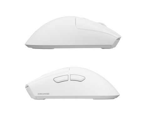 GENESIS ZIRCON 880 brezžična miška, gaming / pisarniška, 12.000DPI, USB 2.4GHz / Bluetooth / USB Type-C, 6 gumbov, Kailh Optical stikala, baterija, spomin, programska oprema, stekleni drsniki, bela