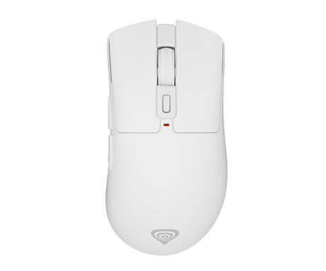 GENESIS ZIRCON 880 PRO brezžična gaming miška, 8K, 30.000DPI, USB 2.4GHz / Bluetooth / USB Type-C, 6 gumbov, Kailh Optical stikala, polnilna baterija, spomin, programska oprema, stekleni drsniki, bela
