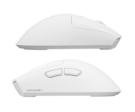GENESIS ZIRCON 880 PRO brezžična gaming miška, 8K, 30.000DPI, USB 2.4GHz / Bluetooth / USB Type-C, 6 gumbov, Kailh Optical stikala, polnilna baterija, spomin, programska oprema, stekleni drsniki, bela