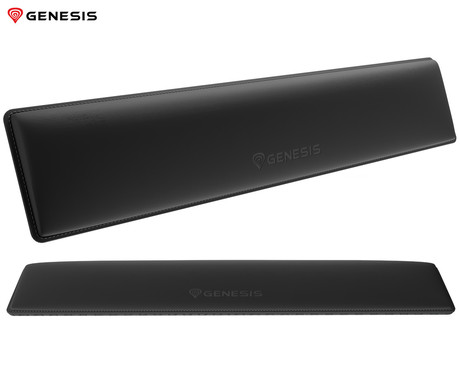 GENESIS RUBID 600 podloga za zapestje, gaming / pisarniška / ergonomska, 440x88mm, Memory Foam spominska pena, Ice Silk Lycra tekstil, Cooling Gel plast, zaščiteni robovi, protizdrsna, črna