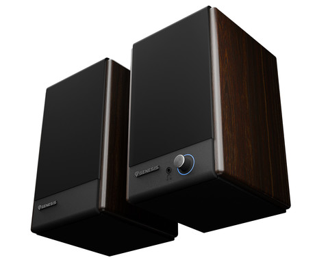 GENESIS ARSEN 502BT računalniški zvočniki, STEREO 2.0, 60W RMS, Bluetooth 5.3, 4" woofer + 0.75" tweeter, BassReflex funkcija, gumbi za upravljanje, RCA/Chinch, MDF les, rjavi (Natural Brown)