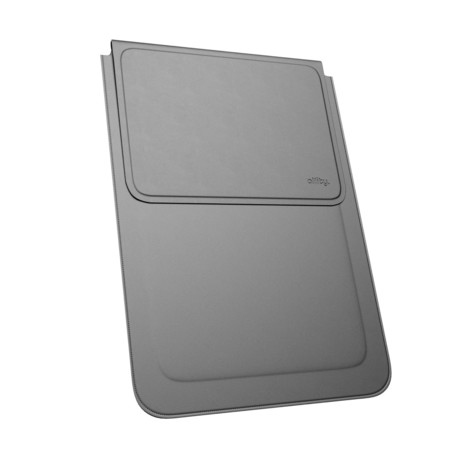 ALLITY ALS-100 2V1 podloga / etui s stojalom za prenosnik, za prenosnike do 14", univerzalna, podloga za miško, magnetno zapiranje, zaščita pred praskami, umetno usnje, črna