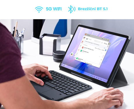 Blackview MEGA 1 tablični računalnik, 11.5", 5G, 12GB+256GB, IPS Full HD+, Android 13, WiFi 5, Bluetooth 5.1, GPS, zvočniki, +pisalo, +ovitek, siv (Space Gray)