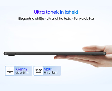 Blackview MEGA 1 tablični računalnik, 11.5", 5G, 12GB+256GB, IPS Full HD+, Android 13, WiFi 5, Bluetooth 5.1, GPS, zvočniki, +pisalo, +ovitek, siv (Space Gray)