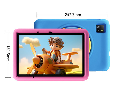 Blackview TAB A6 KIDS tablični računalnik, 10.1", 4GB+128GB, IPS HD+, Android, 5100mAh, WiFi 6, Bluetooth 5.3, Google Kids, zvočniki, +ovitek, roza (Rose Pink)