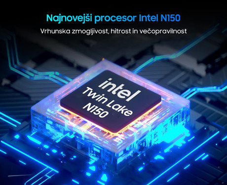 Blackview MP60 namizni mini računalnik, Windows 11 PRO, Intel N150, 16GB RAM, 512GB SSD, Dual WiFi, Bluetooth, Ethernet, 4x USB, 2x HDMI