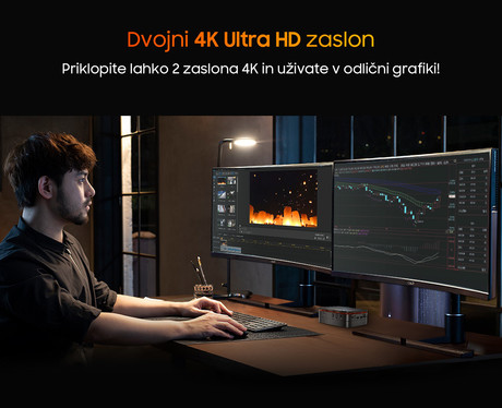 Blackview MP60 namizni mini računalnik, Windows 11 PRO, Intel N150, 16GB RAM, 512GB SSD, Dual WiFi, Bluetooth, Ethernet, 4x USB, 2x HDMI