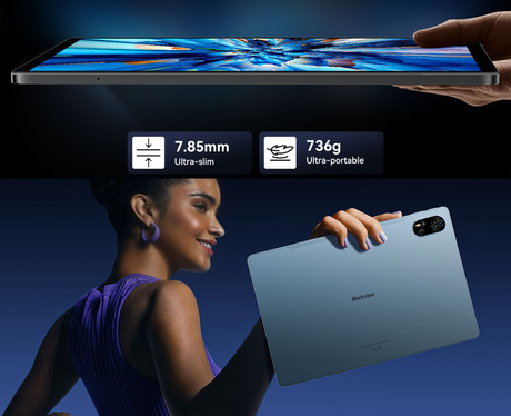 Blackview MEGA 8 tablični računalnik, 13", 3v1 AI, 4G LTE, 12GB+512GB, IPS FHD+, Android, 11.000mAh, 5G WIFI, Bluetooth, Dual SIM, GPS, stereo zvočniki, +ovitek, +dodatki, zelen (Lagoon Green)