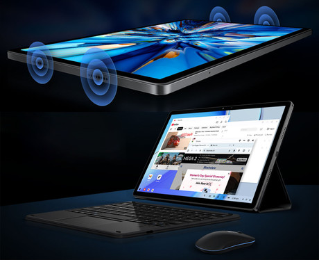Blackview MEGA 8 tablični računalnik, 13", 3v1 AI, 4G LTE, 12GB+512GB, IPS FHD+, Android, 11.000mAh, 5G WIFI, Bluetooth, Dual SIM, GPS, stereo zvočniki, +ovitek, +dodatki, zelen (Lagoon Green)