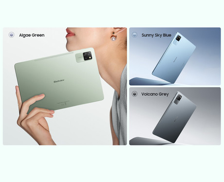 Blackview TAB 60 PRO tablični računalnik, 10.1", 4G LTE, 8GB+128GB, IPS HD+, Android, 7700mAh, WiFi 5, Bluetooth, Dual SIM, GPS, stereo zvočniki, +ovitek, moder (Sunny Sky Blue)