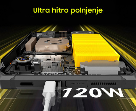 Blackview ACTIVE 12 PRO robusten tablični računalnik / projektor, 11", 5G, 16GB+1TB, črn (Onyx Black)