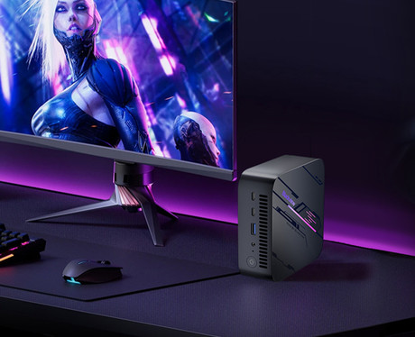 Blackview MP100 namizni mini računalnik, Windows 11 PRO, AMD Ryzen 5 7430U, AMD Radeon Graphics, 16GB RAM, 512GB SSD, WIFI 6, Bluetooth 5.2, Ethernet, 3x USB Type-A, 1x HDMI, 1x DP, 2x USB Type-C, siv