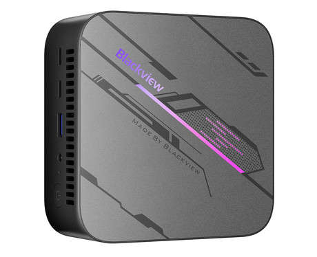 Blackview MP100 namizni mini računalnik, Windows 11 PRO, AMD Ryzen 5 7430U, AMD Radeon Graphics, 16GB RAM, 512GB SSD, WIFI 6, Bluetooth 5.2, Ethernet, 3x USB Type-A, 1x HDMI, 1x DP, 2x USB Type-C, siv